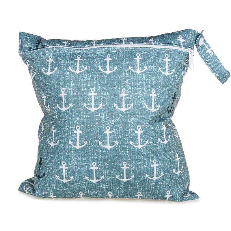 Nassbeutel in blauem Anker-Design