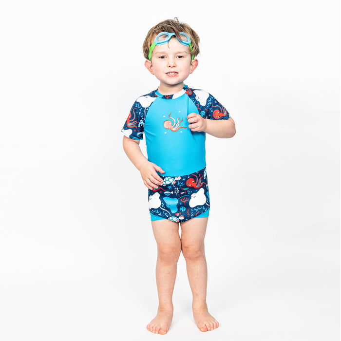 Weiches Material des UV Schwimmanzugs "Under the Sea"