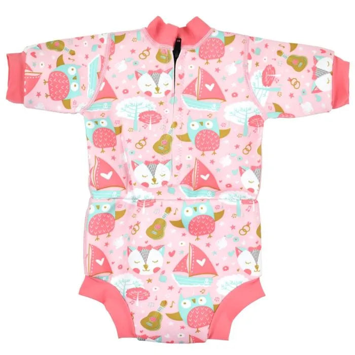 Wetsuit "Owl and the Cat" mit Reißverschluss und integrierter Schwimmwindel