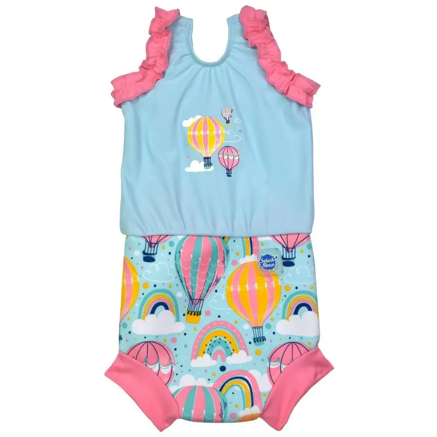 Badeanzug mit integrierter Schwimmwindel im Design "Up and Away"