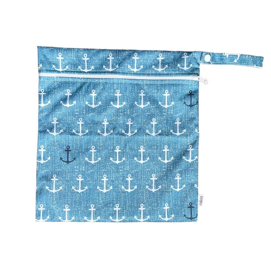 wet bag in blauem Anker-Design