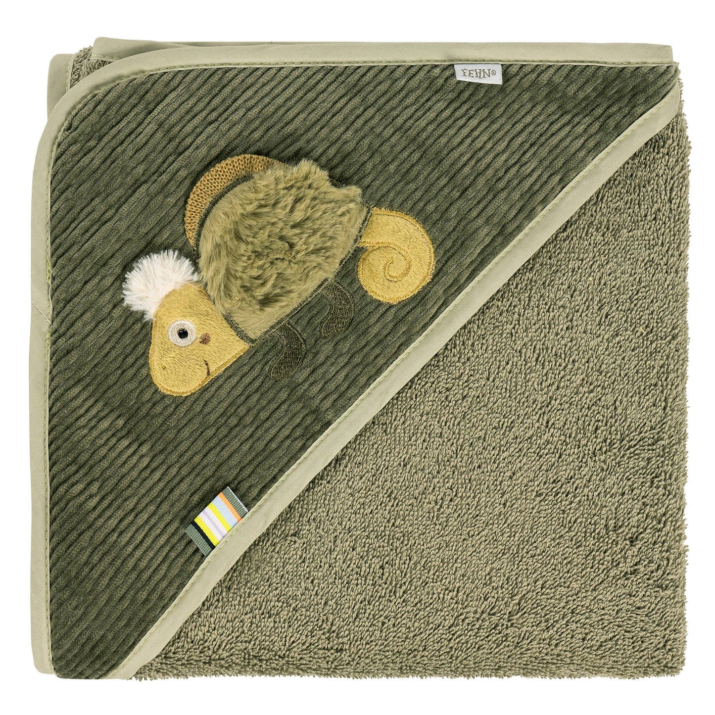 Kapuzenbadetuch Chamäleon - Bade-Poncho aus Frottee