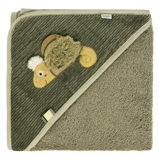 Kapuzenbadetuch Chamäleon - Bade-Poncho aus Frottee