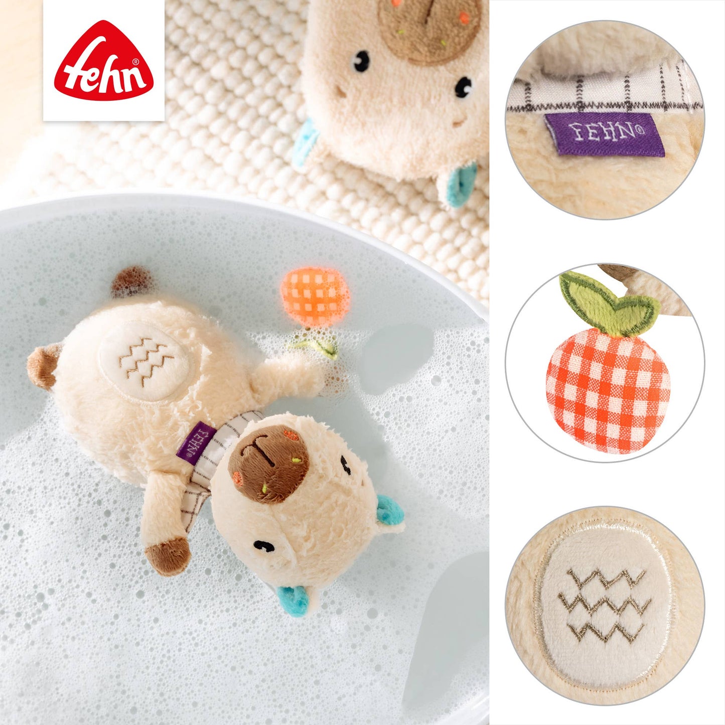 Badetier Capybara - Schwimmendes Stoff-Badewannenspielzeug