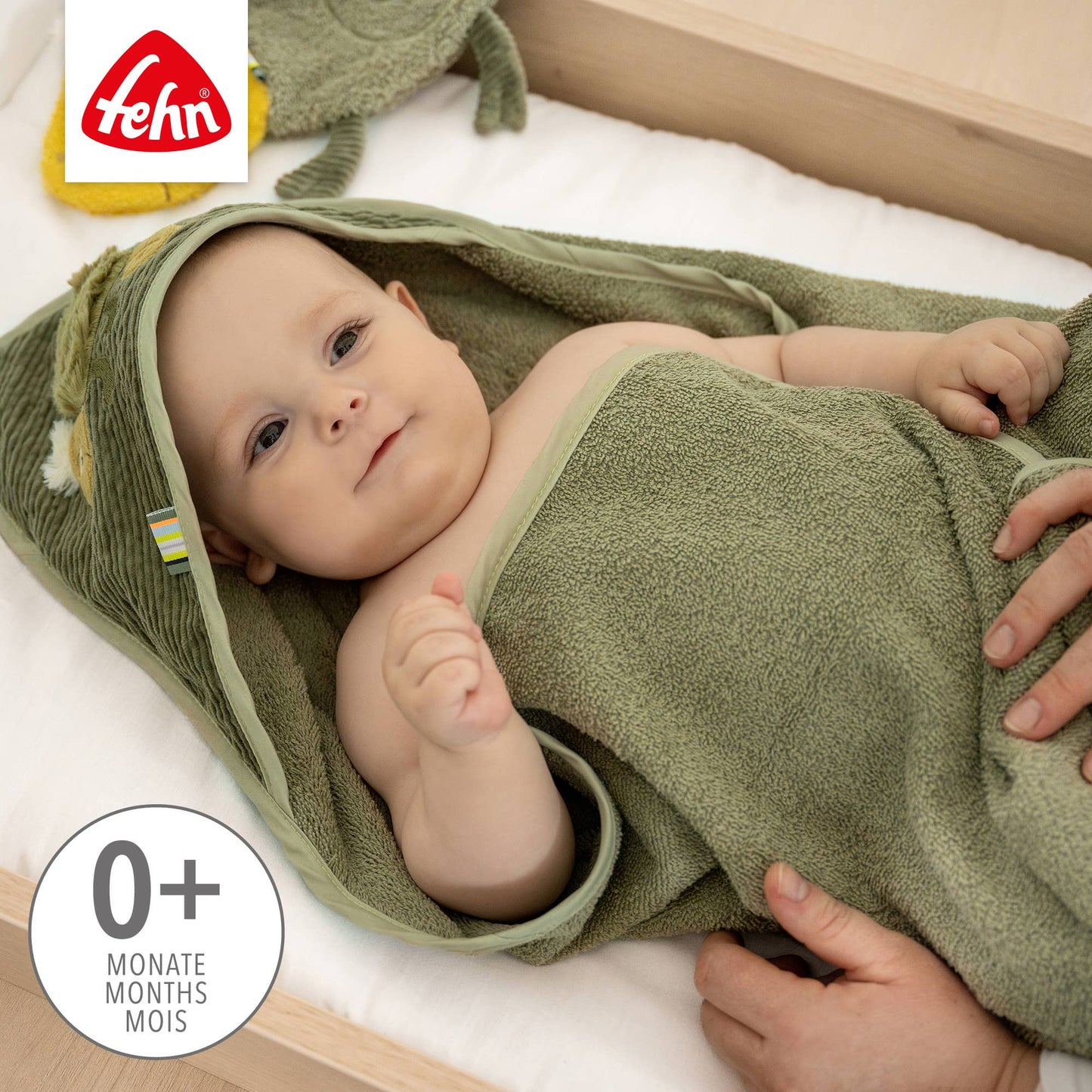 Kapuzenbadetuch Chamäleon - Bade-Poncho aus Frottee