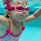 Mädchen unter Wasser trägt Frogglez Kinder Schwimmbrille Pink Frogz