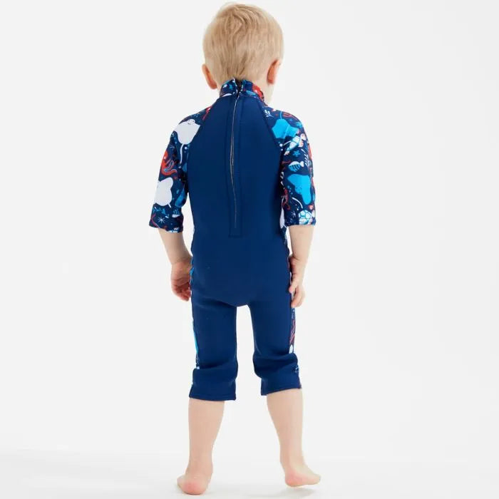 Junge trägt UV Schwimmanzug "Under The Sea", Ansicht von hinten