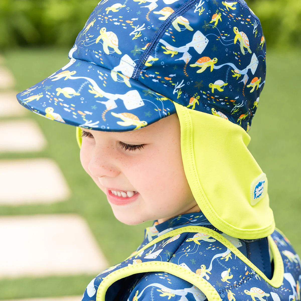UV Sonnenhut mit Nackenschutz für Baby und Kind "Turtle Tide"