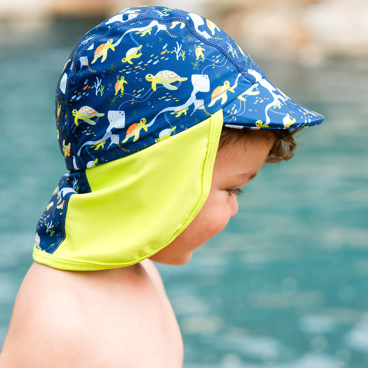 UV Sonnenhut mit Nackenschutz für Baby und Kind "Turtle Tide"