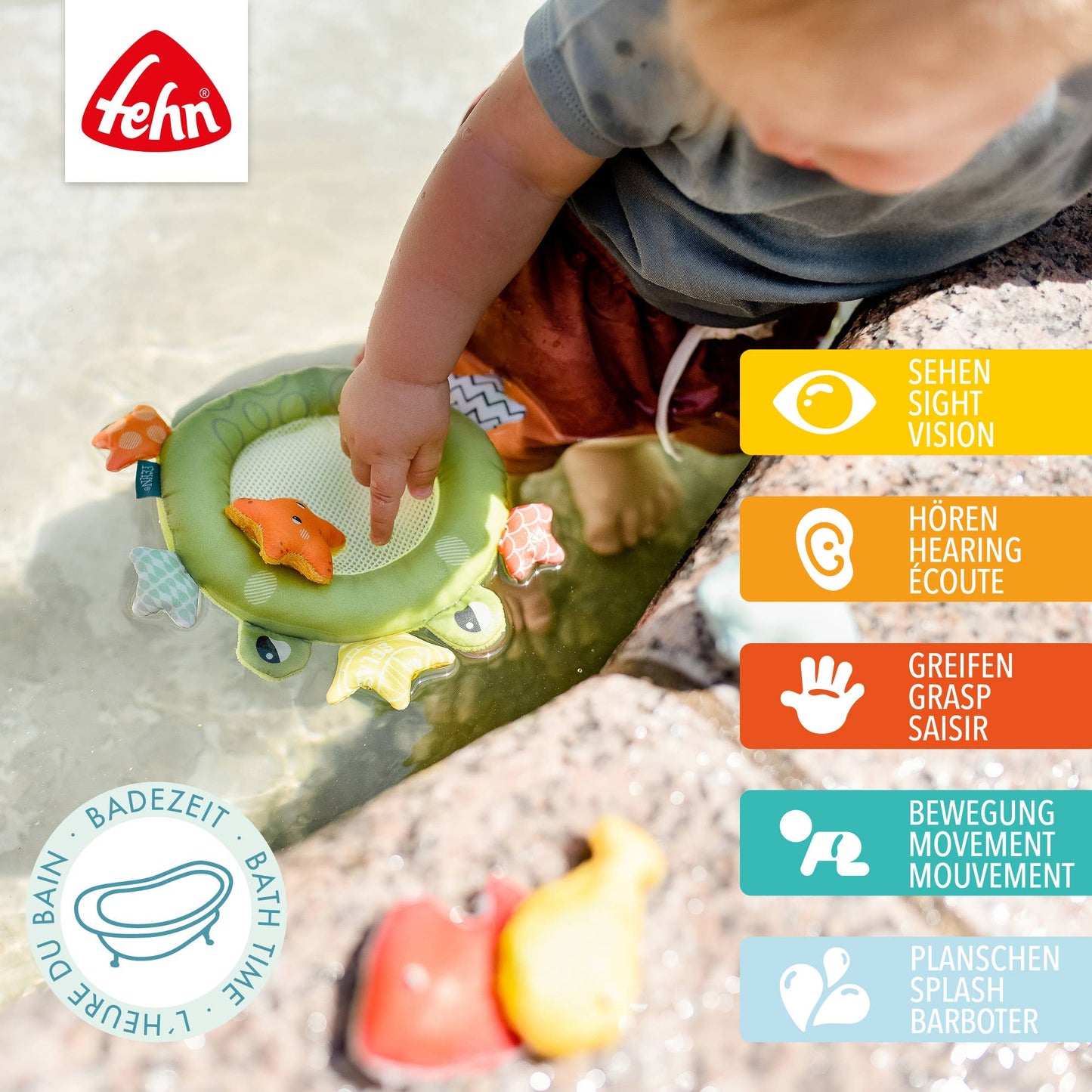 Badekescher Frosch - Stoff-Kescherspiel /Badespielzeug