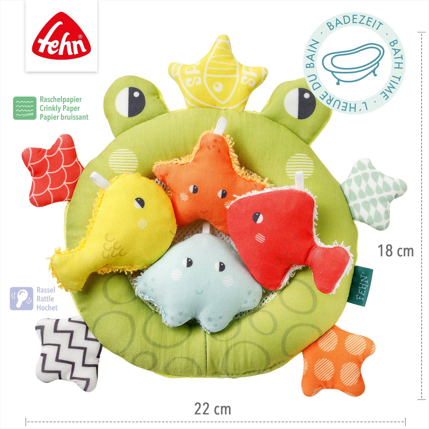 Badekescher Frosch - Stoff-Kescherspiel /Badespielzeug